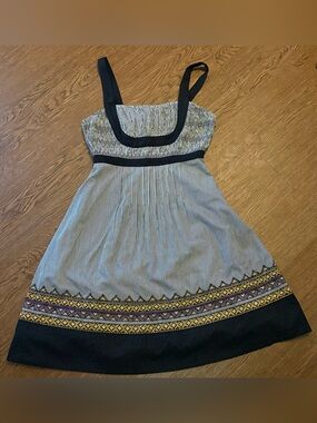 Lithe by Anthropologie Striped Smocked Midi Dress Fiddler’s Dress Size 2